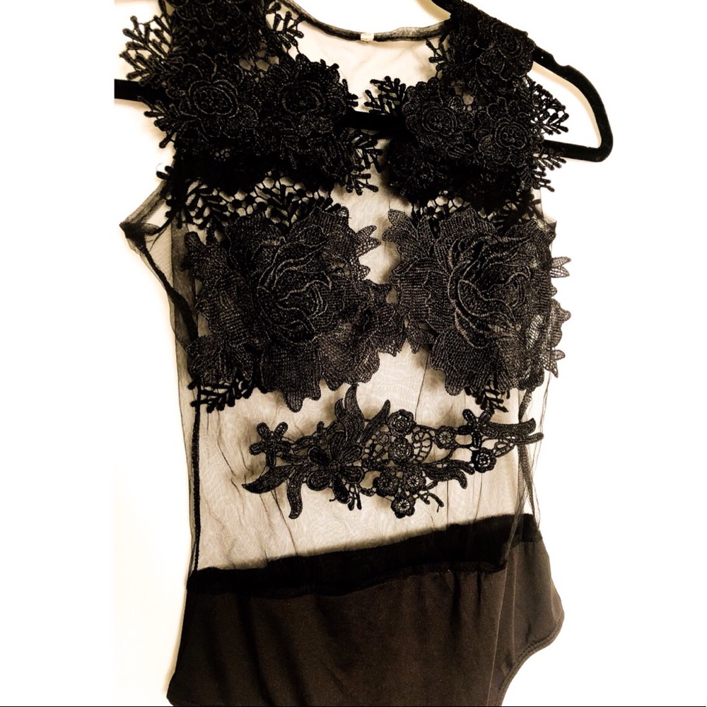 Black Rose Body Suit - Picture 2 of 4